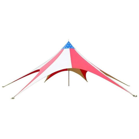 Party Tents Direct Canopies & Gazebos 43' Red, White & Blue Single Pole Star Teepee Tent by Party Tents 754972337427 1076
