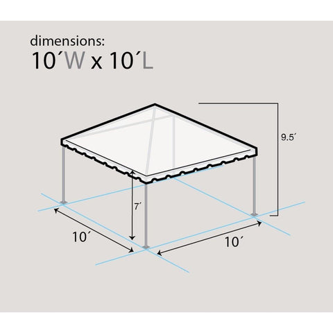 Party Tents Direct Canopy Tents & Pergolas 10' x 10' Green & White West Coast Frame Party Tent by Party Tents 754972326711 3680