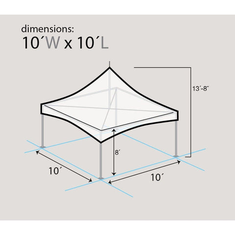 Party Tents Direct Canopy Tents & Pergolas 10' x 10' Stars and Stripes High Peak Frame Party Tent  by Party Tents 754972327107 4113