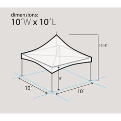 10' x 10' Stars and Stripes High Peak Frame Party Tent  by Party Tents