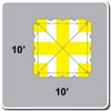 Image of Party Tents Direct Canopy Tents & Pergolas 10' x 10' Yellow & White West Coast Frame Party Tent by Party Tents 754972307628 3691