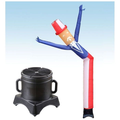 Party Tents Direct Dollies & Hand Trucks 12' Uncle Sam Fly Guy Inflatable Tube Man with Blower by Party Tents 12' Standard Red Fly Guy Inflatable Tube Man with Blower Party Tents