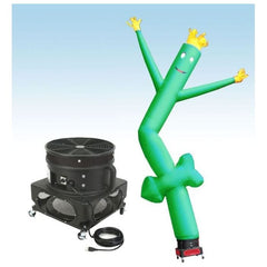 Party Tents Direct Dollies & Hand Trucks 18' Green Arrow Fly Guy Inflatable Tube Man with Blower by Party Tents 754972364966 853-Party Tents