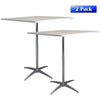 Image of Party Tents Direct Folding Chairs & Stools 30" 2 Pack Square Adjustable Height Cocktail Bistro Table by Party Tents 96" 2 Pack Rectangle Wood Seminar Table by Party Tents SKU#3413