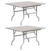 Image of Party Tents Direct Folding Chairs & Stools 30" 2 Pack Square Wood Folding Table by Party Tents 754972309486 3184 30" 2 Pack Square Wood Folding Table by Party Tents SKU#3184