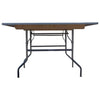 Image of Party Tents Direct Folding Chairs & Stools 30" 2 Pack Square Wood Folding Table by Party Tents 754972309486 3184 30" 2 Pack Square Wood Folding Table by Party Tents SKU#3184