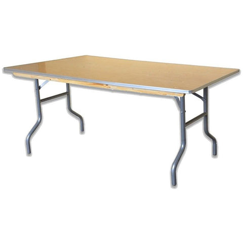 Party Tents Direct Folding Chairs & Stools 48" 2 Pack Rectangle Wood Folding Banquet Table by Party Tents 754972356855 2169 48" 2 Pack Rectangle Wood Folding Banquet Table Party Tents SKU#2169