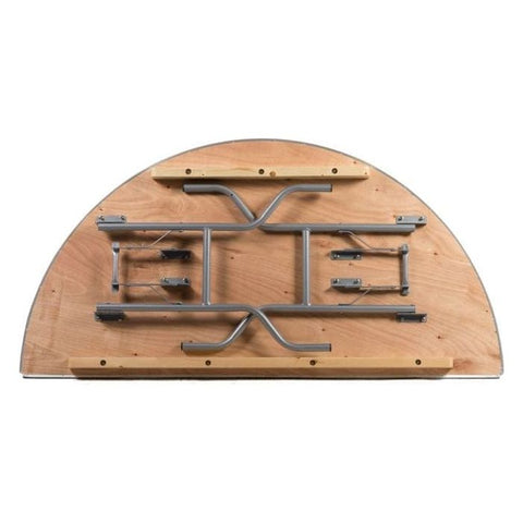 Party Tents Direct Folding Chairs & Stools 60" 2 Pack Half Round Wood Table by Party Tents 754972300490 3414 60" 2 Pack Half Round Wood Table by Party Tents SKU#3414