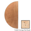 Image of Party Tents Direct Folding Chairs & Stools 60" 2 Pack Half Round Wood Table by Party Tents 754972300490 3414 60" 2 Pack Half Round Wood Table by Party Tents SKU#3414