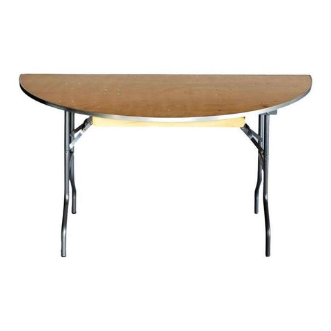 Party Tents Direct Folding Chairs & Stools 60" 2 Pack Half Round Wood Table by Party Tents 754972300490 3414 60" 2 Pack Half Round Wood Table by Party Tents SKU#3414