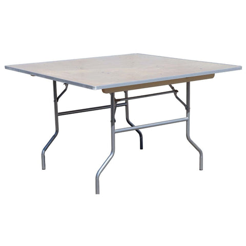 Party Tents Direct Folding Chairs & Stools 60" 2 pack Square Wood Folding Table by Party Tents 754972309516 3003 60" 2 pack Square Wood Folding Table by Party Tents SKU#3003