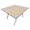 Image of Party Tents Direct Folding Chairs & Stools 60" 2 pack Square Wood Folding Table by Party Tents 754972309516 3003 60" 2 pack Square Wood Folding Table by Party Tents SKU#3003