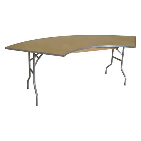 Party Tents Direct Folding Chairs & Stools 7.25 Foot Serpentine Wood Folding Table by Party Tents 754972359870 83-Party Tents