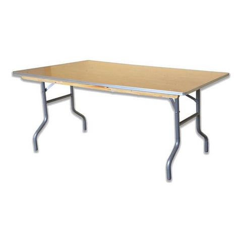 Party Tents Direct Folding Chairs & Stools 72" 2 Pack Rectangle Wood Folding Banquet Table by Party Tents 754972356862 3409 72" 2 Pack Rectangle Wood Folding Banquet Table Party Tents SKU#3409