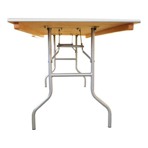 Party Tents Direct Folding Chairs & Stools 96" 2 Pack Rectangle Wood Folding Banquet Table by Party Tents 754972356879 2172 96" 2 Pack Rectangle Wood Folding Banquet Table Party Tents SKU#2172