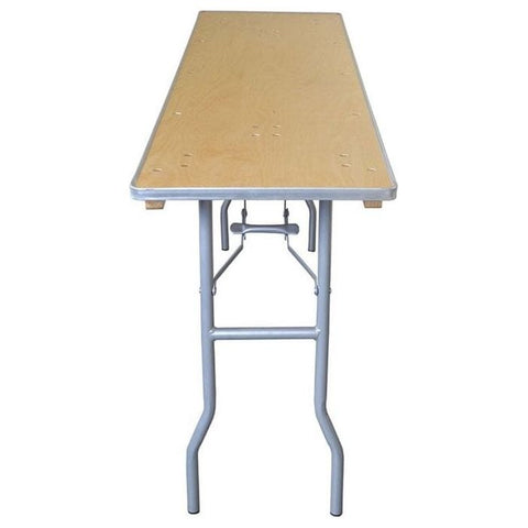 Party Tents Direct Folding Chairs & Stools 96" 2 Pack Rectangle Wood Seminar Table by Party Tents 754972300513 3413 96" 2 Pack Rectangle Wood Seminar Table by Party Tents SKU#3413