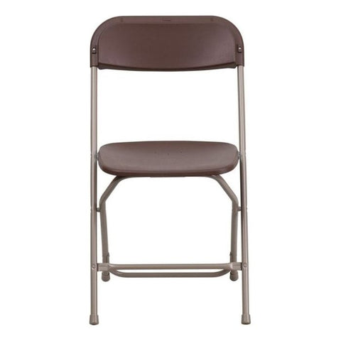 Party Tents Direct Folding Chairs & Stools Brown Plastic Folding Chairs by Party Tents 754972308021 101-Party Tents Brown Plastic Folding Chairs by Party Tents SKU# 101