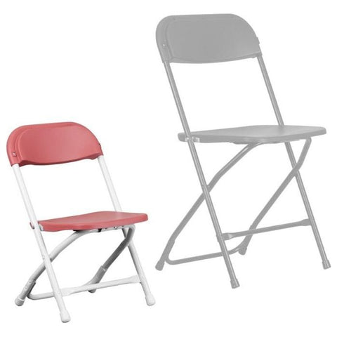 Party Tents Direct Folding Chairs & Stools Kids Red Plastic Folding Chairs by Party Tents 754972297790 105 Kids Red Plastic Folding Chairs by Party Tents SKU# 105