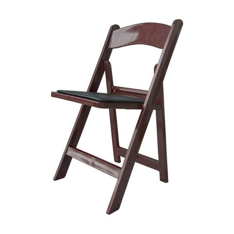 Party Tents Direct Folding Chairs & Stools Mahogany Resin Folding Chairs by Party Tents 754972295413 2138 Mahogany Resin Folding Chairs by Party Tents SKU#2138