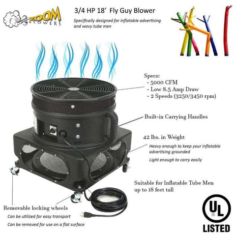 Party Tents Direct Inflatable Party Decorations 18' Chef Fly Guy Inflatable Tube Man with Blower by Party Tents 754972355407 877