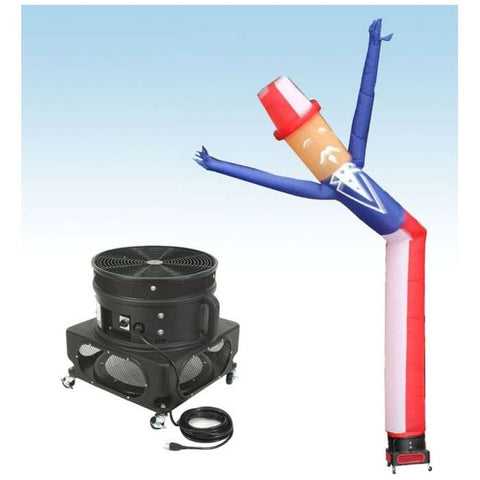 Party Tents Direct Inflatable Party Decorations 18' Uncle Sam Fly Guy Inflatable Tube Man with Blower by Party Tents 754972348898 883