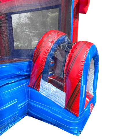 Commercial Inflatable Bounce House with Blower, Stars and Stripes