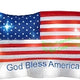 8' Gemmy Airblown Inflatable Patriotic "God Bless America" USA Flag