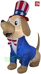 5' Gemmy Airblown Inflatable 4th of July Patriotic Pooch Puppy Dog