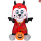 4' Gemmy Airblown Inflatable Paw Patrol Halloween Marshall in Devil Costume