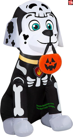3' Gemmy Airblown Inflatable Halloween Paw Patrol Marshall in Skeleton Costume
