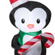 3 1/2' Gemmy Airblown Inflatable Christmas Stylized Penguin Holding Candy Cane