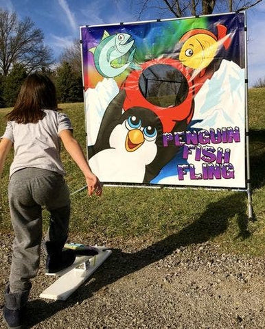 Penguin Fish Fling Interactive Carnival Frame Game