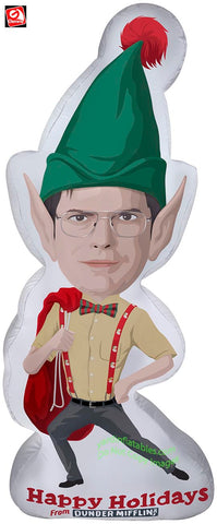 6' Gemmy Airblown Inflatable Photo Realistic Stylized Dwight as Elf from The Office