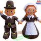 4 1/2' Air Blown Inflatable Thanksgiving Pilgrim Boy & Girl COMBO