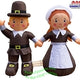 4 1/2' Air Blown Inflatable Thanksgiving Pilgrim Boy & Girl COMBO