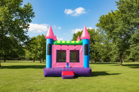 15x15 Pink Castle Bounce House for Sale