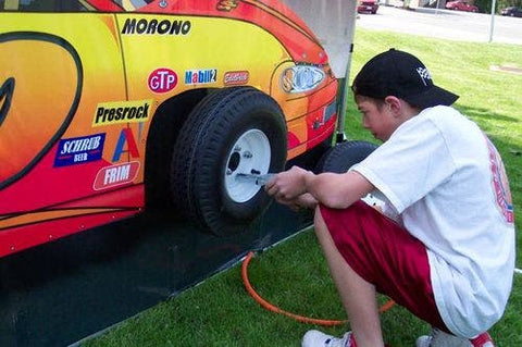 Tire Change Challenge Interactive Carnival Frame Game, Race Car