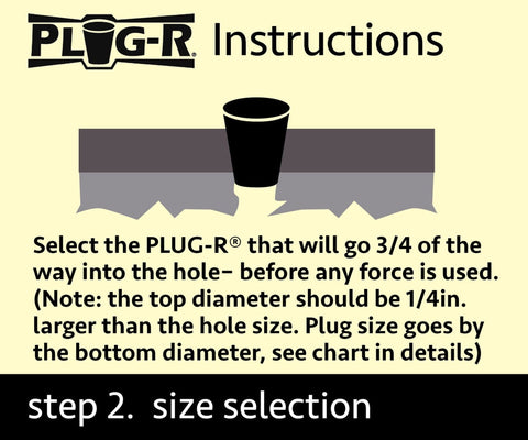 3/4" Plug-R Asphalt Hole Plugs - 25 Pack