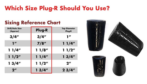 1 1/4" Plug-R Asphalt Hole Plugs - 25 Pack