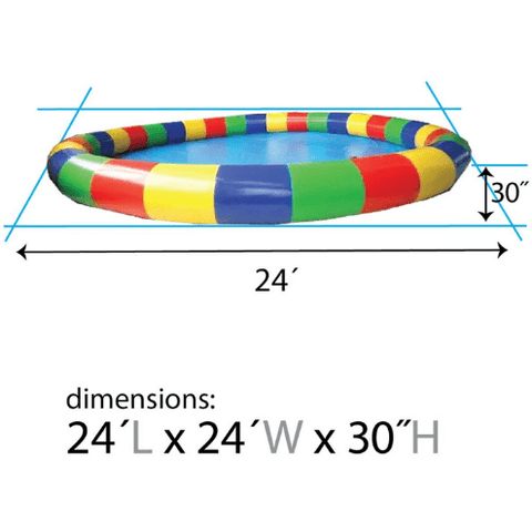 POGO Big Games 24' Round Inflatable Pool with 2 PVC Zorb Balls and Blower by POGO 754972366885 5077 24' Round Inflatable Pool with 2 PVC Zorb Balls and Blower #5077