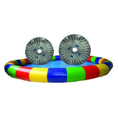 POGO Big Games 24' Round Inflatable Pool with 2 PVC Zorb Balls and Blower by POGO 754972366885 5077 24' Round Inflatable Pool with 2 PVC Zorb Balls and Blower #5077