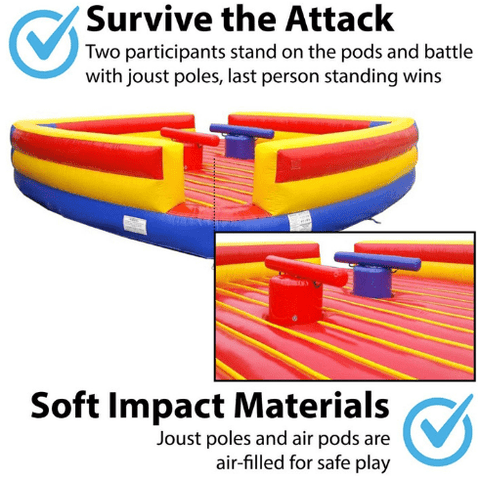 POGO Big Games Pedestal Joust Arena Interactive Inflatable by POGO 754972309080 3435 Pedestal Joust Arena Interactive Inflatable SKU# 3435