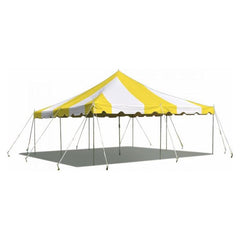 POGO Canopies & Gazebos 20' x 20' Yellow & White Weekender Standard Canopy Pole Tent by POGO 754972316392 643