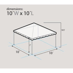 10' x 10' Yellow PVC Weekender West Coast Frame Party Tent by POGO