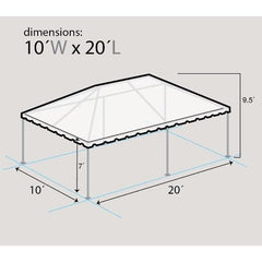 10' x 20' White PVC Weekender West Coast Frame Party Tent by POGO