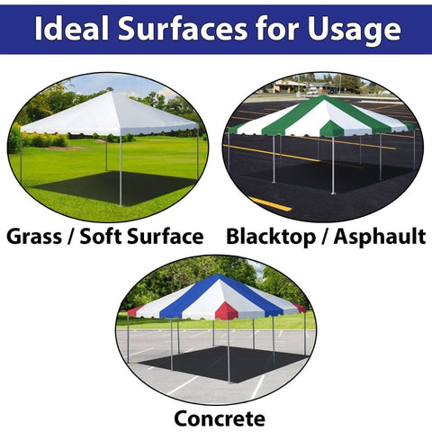POGO Canopy Tents & Pergolas 20' x 30' Red PVC Weekender West Coast Frame Party Tent by POGO 754972306331 5915