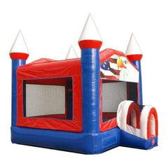 14' Patriotic Red, White & Blue Bounce House with Blower by POGO