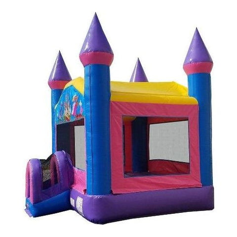 POGO Commercial Bouncers 14' Pink & Blue Princess Dream Bounce House with Blower by POGO 754972336543 6997 14' Pink & Blue Princess Dream Bounce House with Blower by POGO 6997