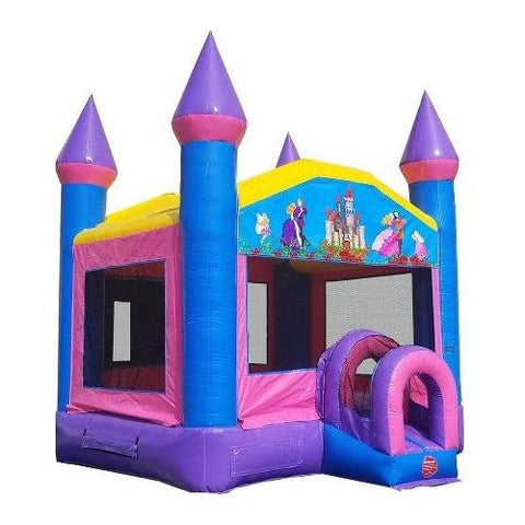POGO Commercial Bouncers 14' Pink & Blue Princess Dream Bounce House with Blower by POGO 754972336543 6997 14' Pink & Blue Princess Dream Bounce House with Blower by POGO 6997
