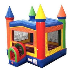15.5' H Rainbow Modular Bounce House with Blower and Dinosaur Art Panel by POGO